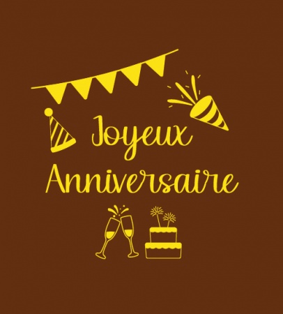 Carte \ Joyeux anniversaire\  Lait