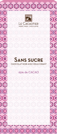  Tablette Chocolat noir avec édulcorant (noir 65%)