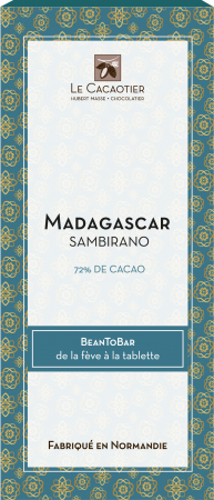 Tablette Madagascar Sambirano (noir 72%) - BeanToBar