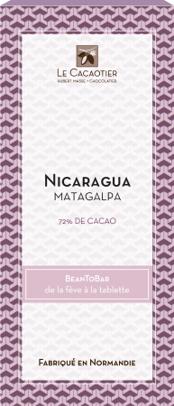 Tablette Nicaragua Rugoso (noir 72%) - BeanToBar