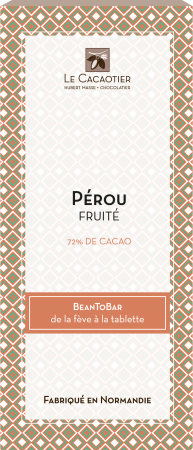 Tablette Pérou fruité (noir 72%) - BeanToBar