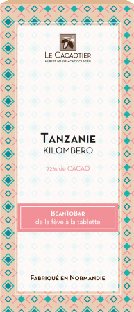 Tablette Tanzanie Kilombero (noir 72%) - BeanToBar