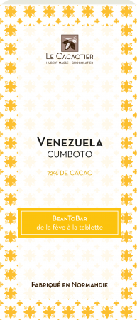 Tablette Venezuela Cumboto (noir 72%) - BeanToBar